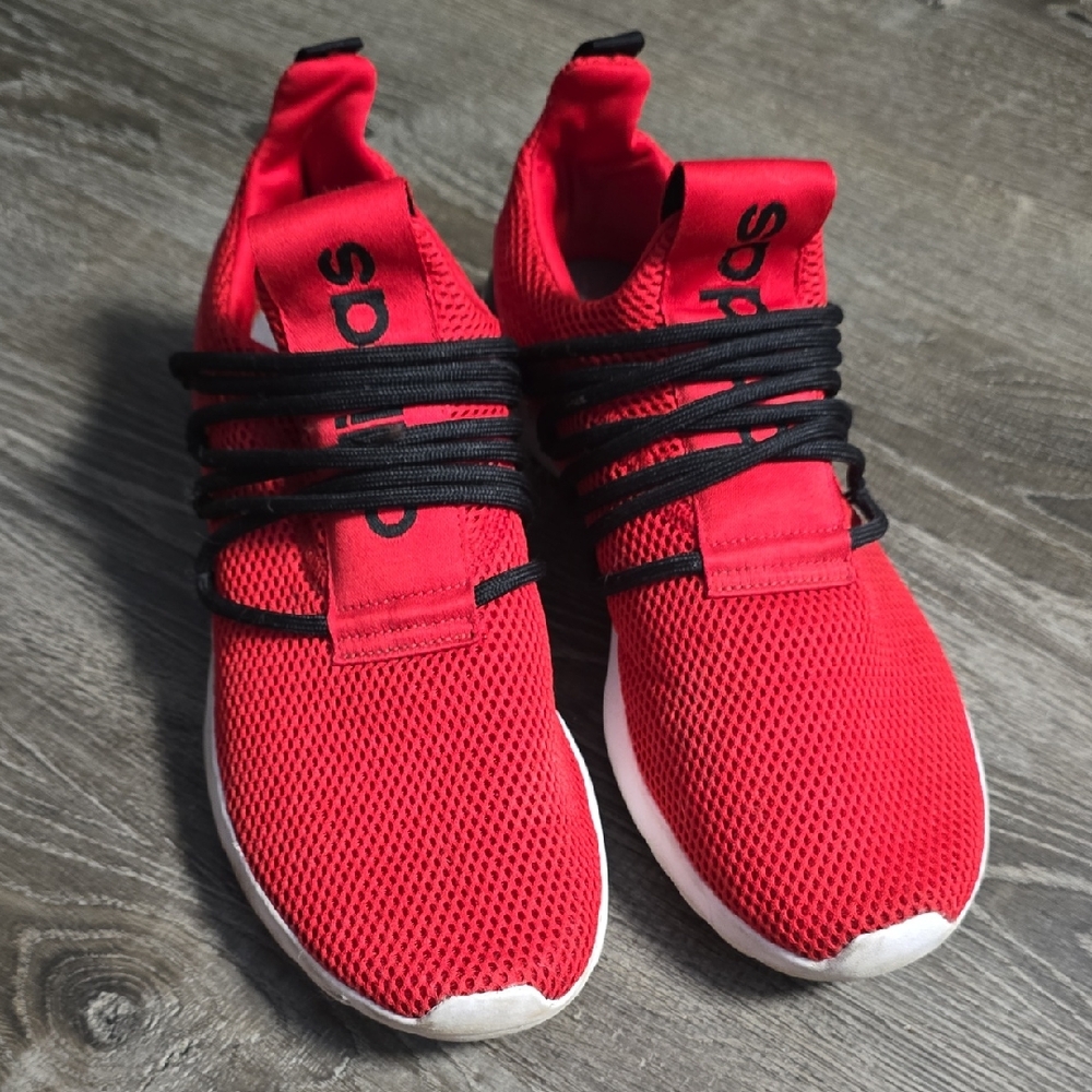 Adidas Red Slipon Sneakers with Black Details Sz 10.5